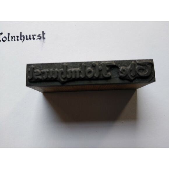 The Holmhurst Hotel Old Atlantic City Letter Press Printer Block Ink Stamp NJ - Picture 2 of 5